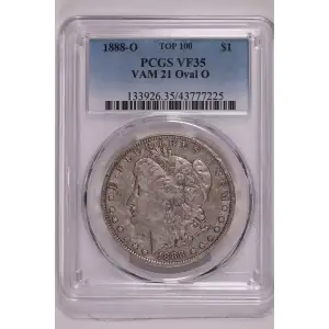 1888-O $1 VAM 21 Oval O