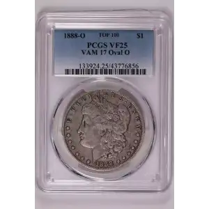 1888-O $1 VAM 17 Oval O