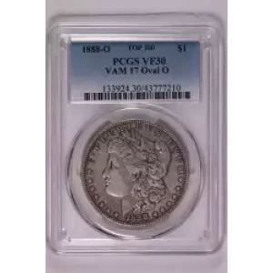 1888-O $1 VAM 17 Oval O