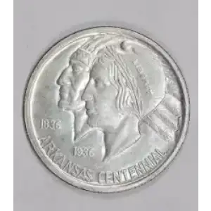 Classic Commemorative Silver--- Arkansas Centennial 1935-1939-Silver- 0.5 Dollar