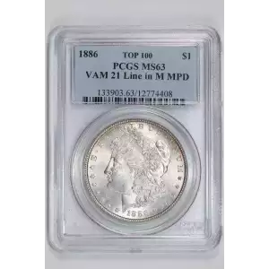 1886 $1 VAM 21 Line in M MPD TOP 100