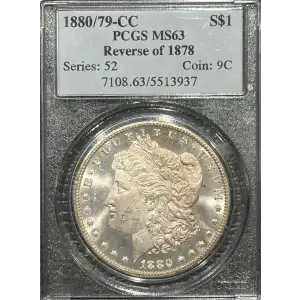 1880/79-CC $1 Reverse of 1878