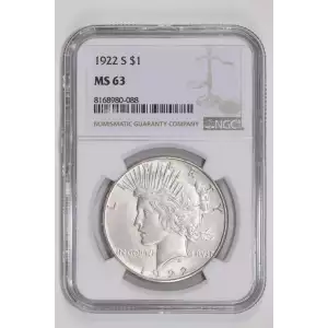 1922-S PEACE DOLLAR NGC MS63 (2)