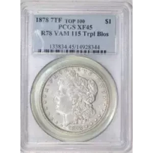 1878 7TF $1 R78 VAM 115 Trpl Blos
