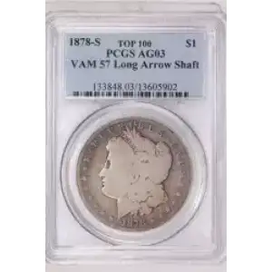 1878-S $1 VAM 57 Long Arrow Shaft