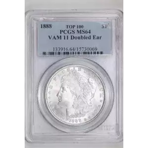 1888 $1 VAM 11 Doubled Ear