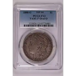 1888-O $1 VAM 17 Oval O