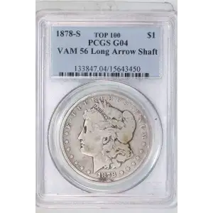 1878-S $1 VAM 56 Long Arrow Shaft