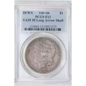 1878-S $1 VAM 58 Long Arrow Shaft