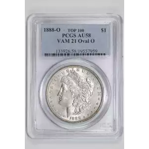 1888-O $1 VAM 21 Oval O TOP 100