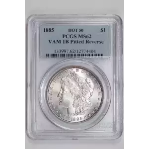 1885 $1 VAM 1B Pitted Reverse HOT 50