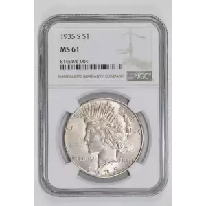 1935-S PEACE DOLLAR NGC MS61