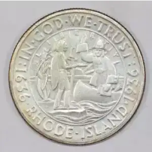 Classic Commemorative Silver--- Providence, Rhode Island, Tercentenary 1936 -Silver- 0.5 Dollar