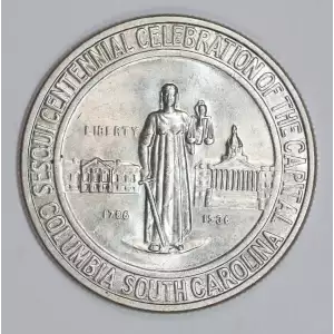 Classic Commemorative Silver--- Columbia, South Carolina, Sesquicentennial 1936 -Silver- 0.5 Dollar