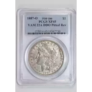 1887-O $1 VAM 22A DDO Pitted Rev TOP 100