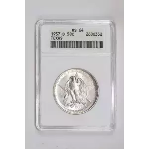 Classic Commemorative Silver--- Texas Independence Centennial 1934-1938-Silver- 0.5 Dollar