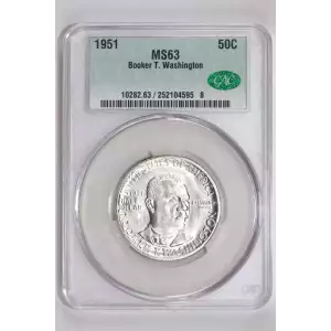 Classic Commemorative Silver--- Booker T. Washington Memorial 1946-1951-Silver- 0.5 Dollar