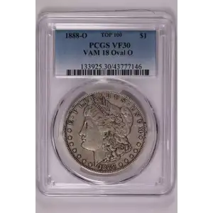 1888-O $1 VAM 18 Oval O