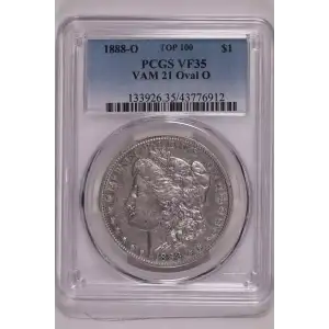 1888-O $1 VAM 21 Oval O