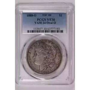 1888-O $1 VAM 24 Oval O