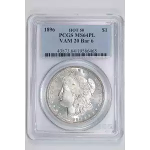 1896 $1 VAM 20 Bar 6 HOT 50, PL