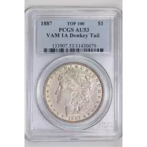 1887 $1 VAM 1A Donkey Tail