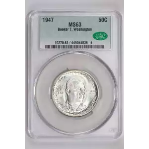 Classic Commemorative Silver--- Booker T. Washington Memorial 1946-1951-Silver- 0.5 Dollar