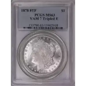 1878 8TF $1 VAM 7 Tripled E