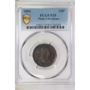 1804 1/2C Plain 4 No Stems, BN
