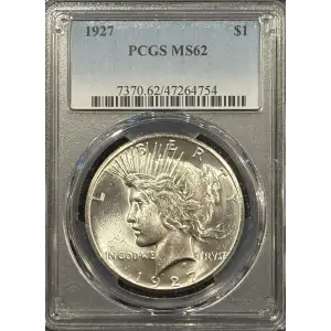 1927 PEACE DOLLAR PCGS MS62 (2)