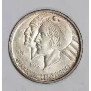 Classic Commemorative Silver--- Arkansas Centennial 1935-1939-Silver- 0.5 Dollar