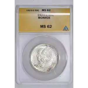 Classic Commemorative Silver--- Monroe Doctrine Centennial 1923 -Silver- 0.5 Dollar