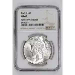 1926-S PEACE DOLLAR NGC MS62 KENNEDY COLLECTION