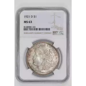 1921-D MORGAN DOLLAR NGC MS63
