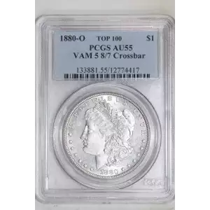 1880-O $1 VAM 5 8/7 Crossbar