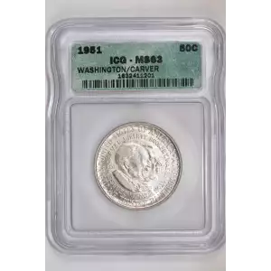 Classic Commemorative Silver---Carver/Washington Commemorative 1951-1954-Silver- 0.5 Dollar