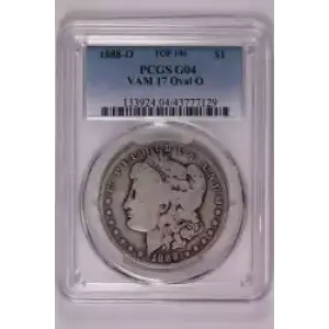 1888-O $1 VAM 17 Oval O