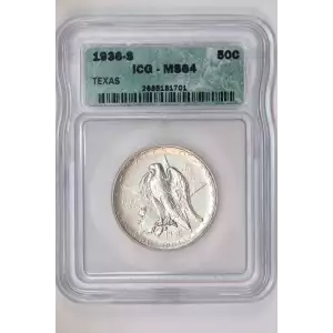 Classic Commemorative Silver--- Texas Independence Centennial 1934-1938-Silver- 0.5 Dollar