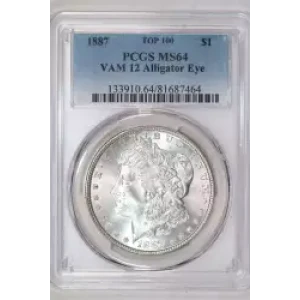 1887 $1 VAM 12 Alligator Eye