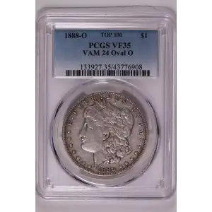 1888-O $1 VAM 24 Oval O