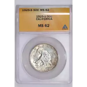 Classic Commemorative Silver--- California Diamond Jubilee 1925 -Silver- 0.5 Dollar