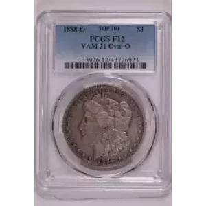 1888-O $1 VAM 21 Oval O