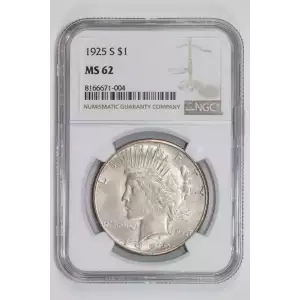 1925-S PEACE DOLLAR NGC MS62 (2)