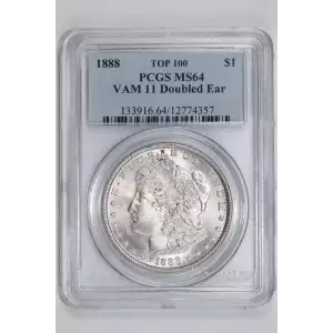 1888 $1 VAM 11 Doubled Ear TOP 100