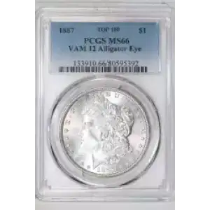 1887 $1 VAM 12 Alligator Eye
