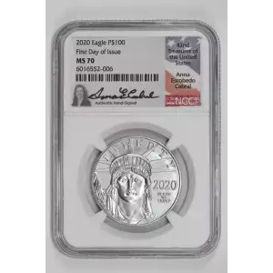 Platinum Bullion-Platinum Eagles--$100 Platinum Eagle 1 oz -Platinum- 100 Dollar