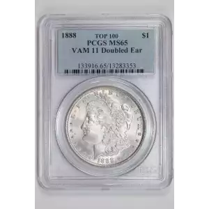 1888 $1 VAM 11 Doubled Ear TOP 100