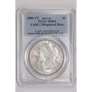 1882-CC $1 VAM 2 Misplaced Date Hit List (2)