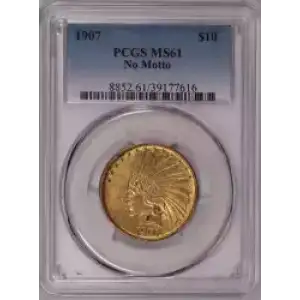 1907 $10 No Motto