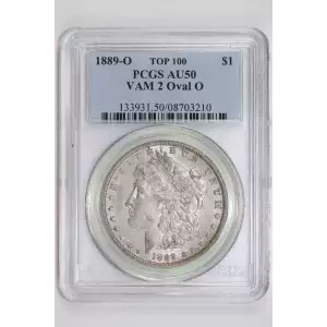 1889-O $1 VAM 2 Oval O TOP 100